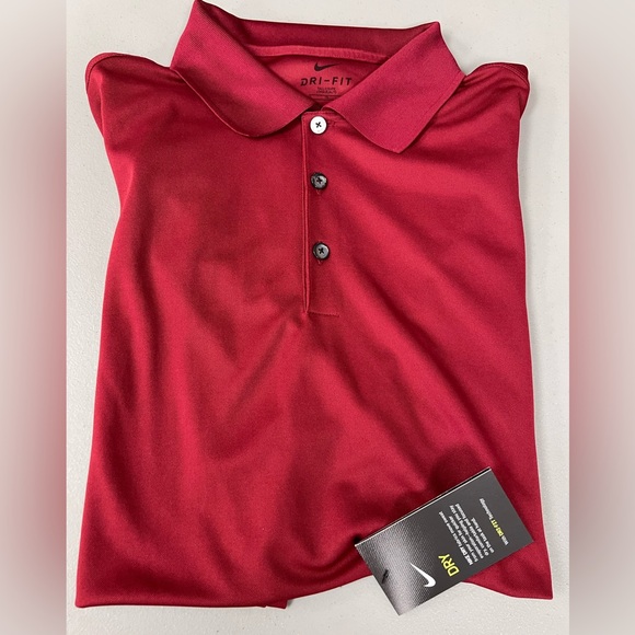Nike Men's Crimson Dri Fit Polo Shirt XLT - Picture 1 of 3